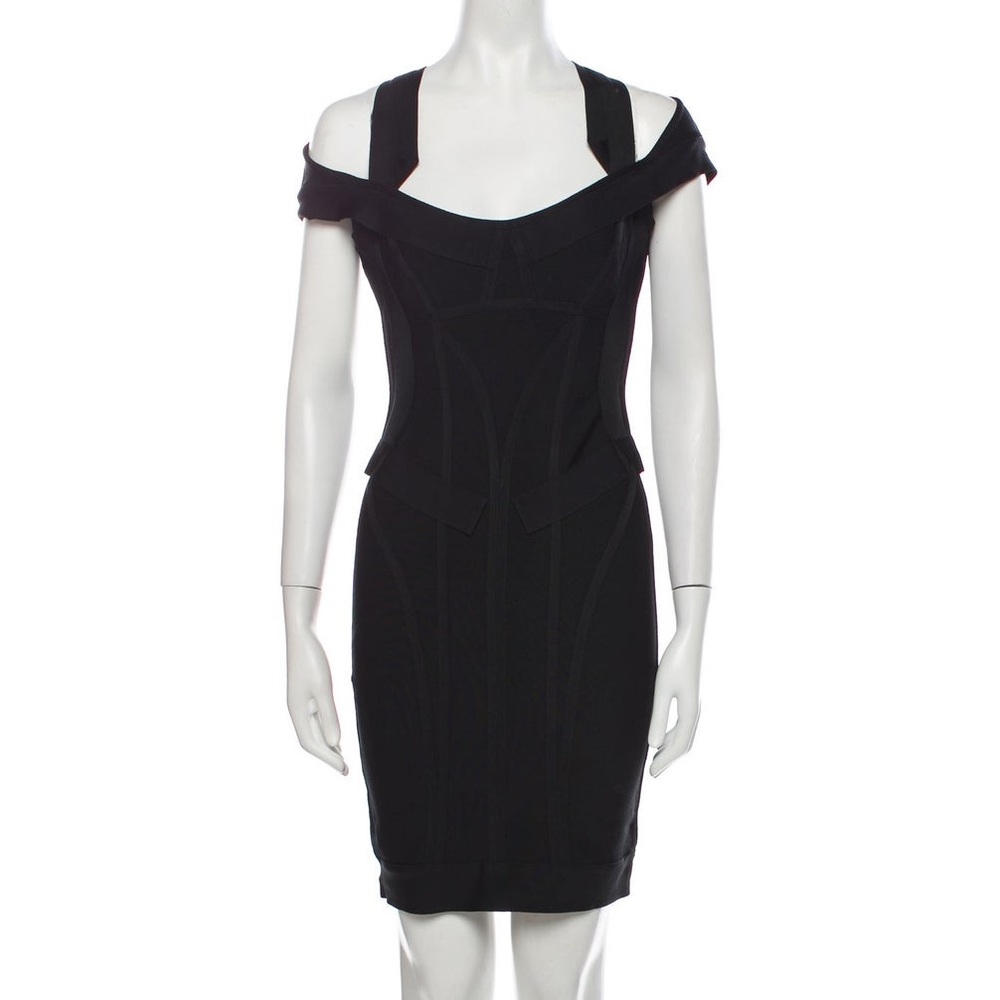 Herve Legar bondage mini dress